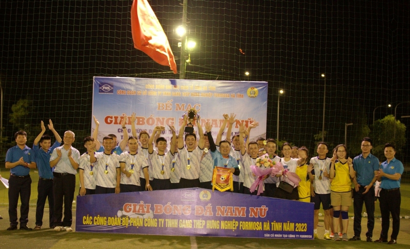 CĐCS Công ty Fomosa Hà Tĩnh: Bế mạc Giải bóng đá đoàn viên, người lao động chào mừng đại hội công đoàn các cấp